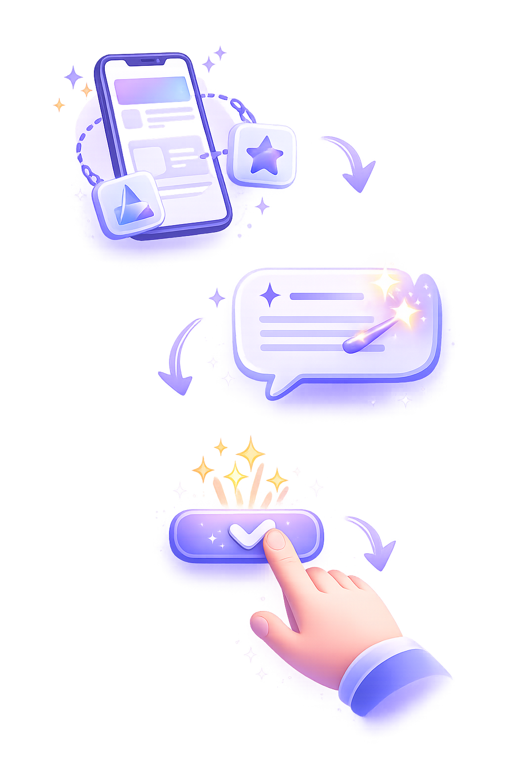 Connect your app, AI drafts a reply, publish in one tap